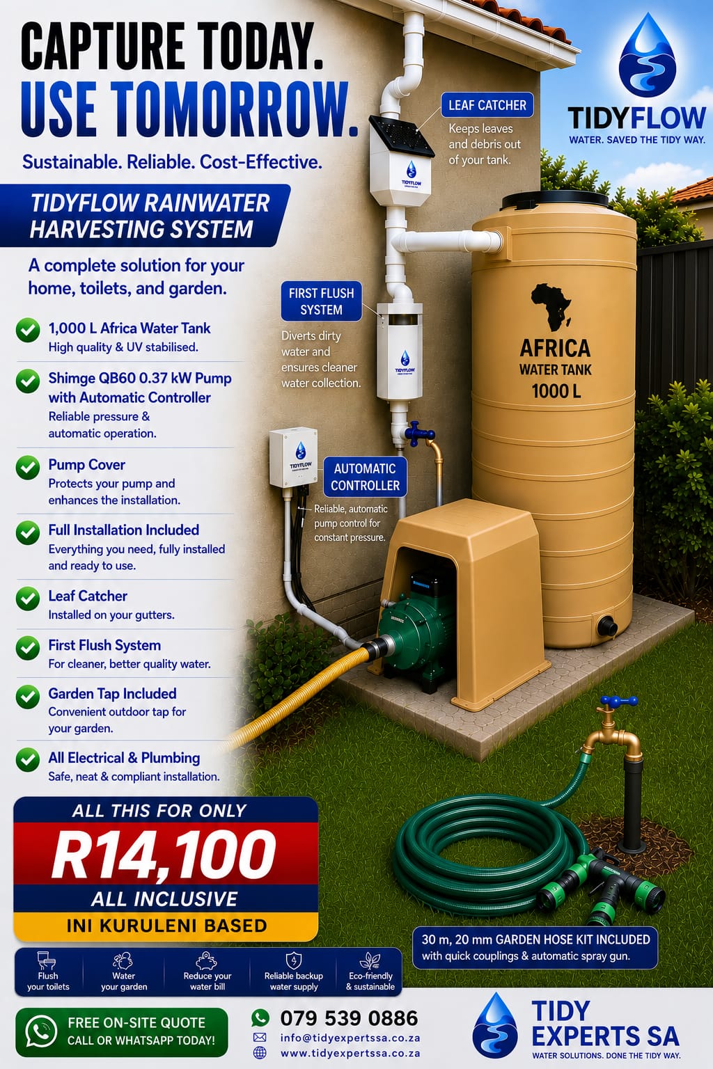 TidyFlow Rainwater Harvesting System - R14,100