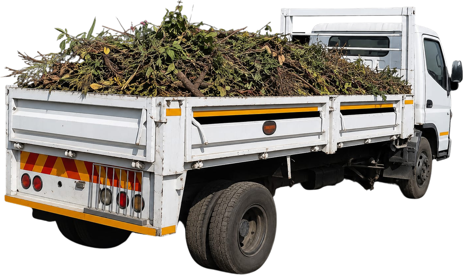 4-ton Tidy Haul truck loaded with garden and green waste